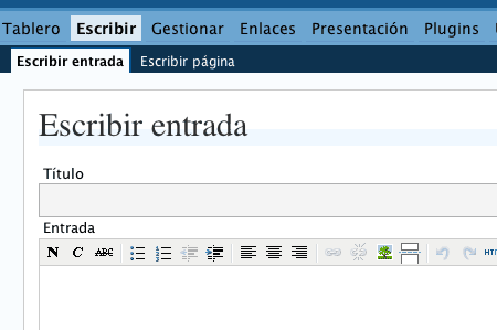 Escribir nueva entrada