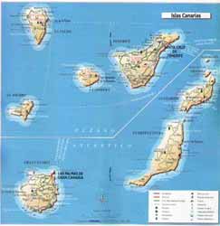 Mapa de Canarias