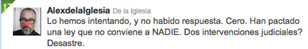 Alex de la Iglesia sobre la Ley Sinde Alex de la Iglesia sobre la Ley Sinde