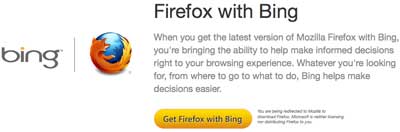 Firefox con Bing